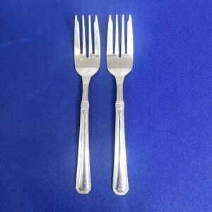 Pfaltzgraff PROVIDENCE Set‎ 2 Salad Forks 6 7/8" Stainless 18/8 Flatware Glossy